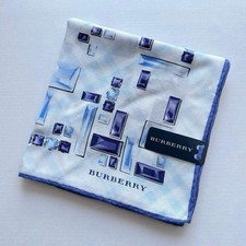 BURBERRY Silk Scarf Large Square 58cm New Authentic Vintage Style Gift