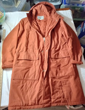 MAINE GUIDE by Congress Orange Parka Coat Hooded Size 40 Vintage USA