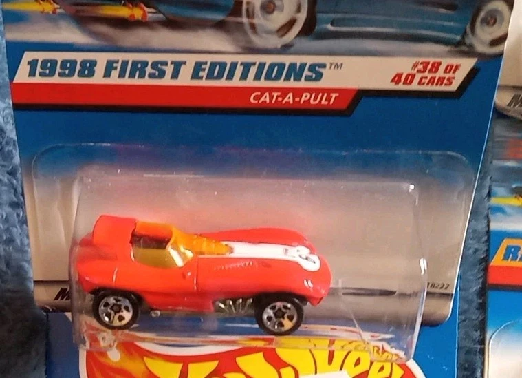 Cargador Hot Wheels 67, 70 Roadrunner, Ferrari 365, Thomassima 3, Cat-A-Pult Foto 3 de 4