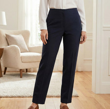 Talbots Petites 8P Navy Dress Pants Straight Leg Career Trousers NWT
