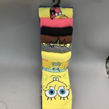 6 Pairs Spongebob Socks Men's Casual Crew Socks Mens Size 8-12 New