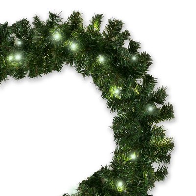 Tannengirlande mit LED Kaltweiß   Weihnachtsdeko Girlande für Innen & Außen
