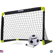 Franklin Sports Mini Soccer Goal Set for Kids - Portable Indoor/Outdoor Net &