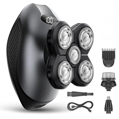 Electric Razor for Men, Head & Body Hair Shaver for Men, Cordless Rechargeabl...