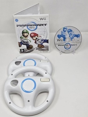 Mario Kart Wii + 2 x Offizielle Nintendo Wii Räder getestet & funktionsfähig sehr guter Zustand Spiel (11