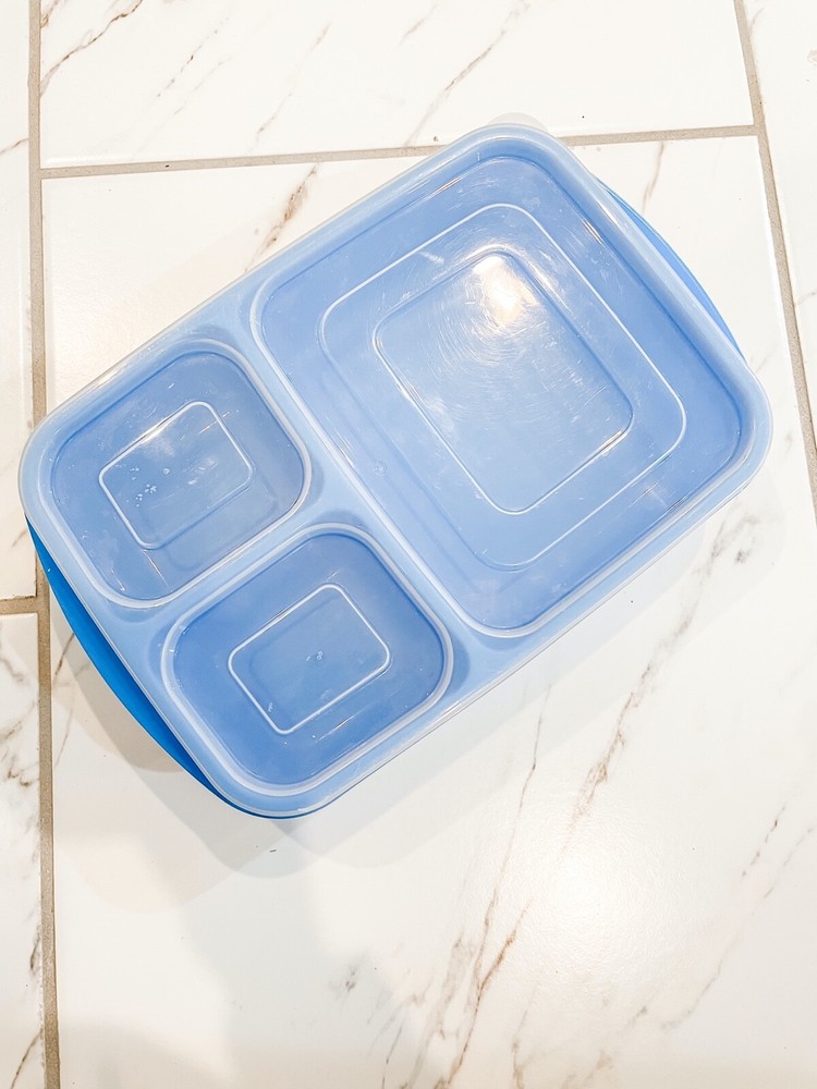 Blue Rectangular Bento Box for Food Storage