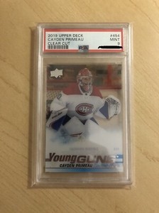 2019-20 Upper Deck Series 2 #454 Cayden Primeau Young Guns Clear Cut PSA 9 YG CC