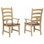 sunset trading brook ladder back dining arm chair | set of 2