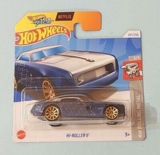 Hot Wheels Hi-Roller II. New 2024 Q Case. Netflix Let?s Race. HW Rolling Metal.