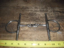 Stainless Steel Horse Bit,Full Cheek French Mouth Snaffle C3259,4-1/2",X 6-1/2" 