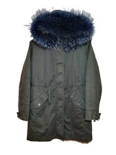 Weekend Max Mara Parka Jacket Removable Rabbit Fur Womens Size Uk 4 Rrp £755