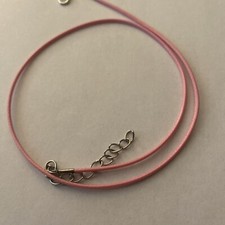 Cord Rope Chain Necklace 18&rdquo; long Light Pink