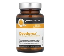 Quality of Life Labs, Deodorex with Champex Mushroom Extract, 250 mg, 60 Vegicap
