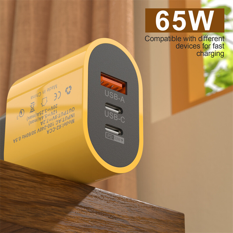 Blocco Telefonico A Ricarica Rapida, Da Parete &ndash; 2 Porte 65 W