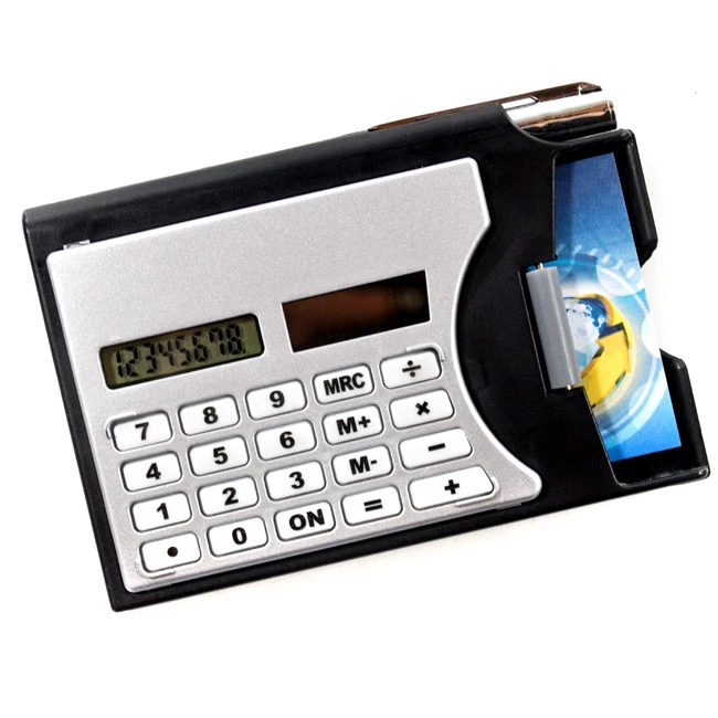 KAWEM Taschenrechner mit Stift und Visitenkarten- Fach,Solar,Rechner,Tischrechner,NEU