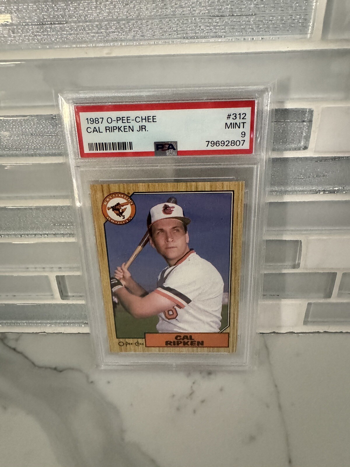 1987 O-Pee-Chee Cal Ripken Jr #312 PSA 9 MINT HOF Baltimore Orioles