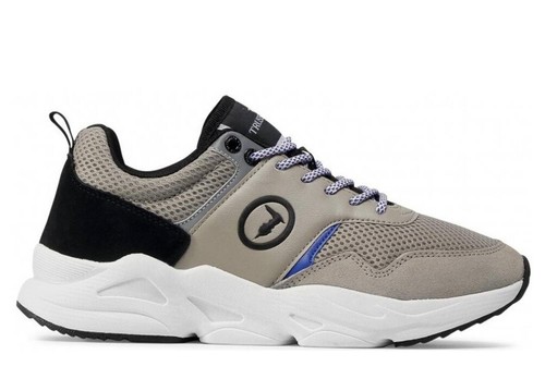 Scarpe uomo Trussardi 77A00275 sneakers casual basse scamosciate in pelle  grigie | eBay