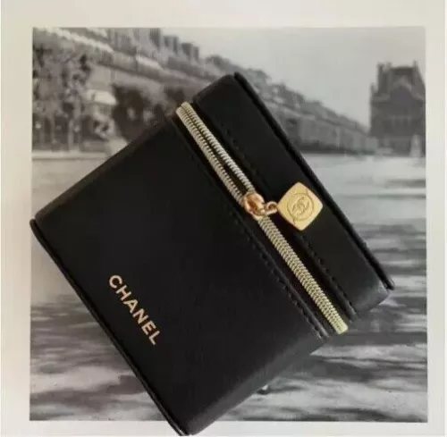New Pouch Lip Case Mirror Pouch Black 9×9×2.5cm Fast shipping - Picture 4 of 8