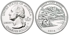 2014 P Great Sand Dunes ATB Uncirculated Quarter From US Mint Rolls