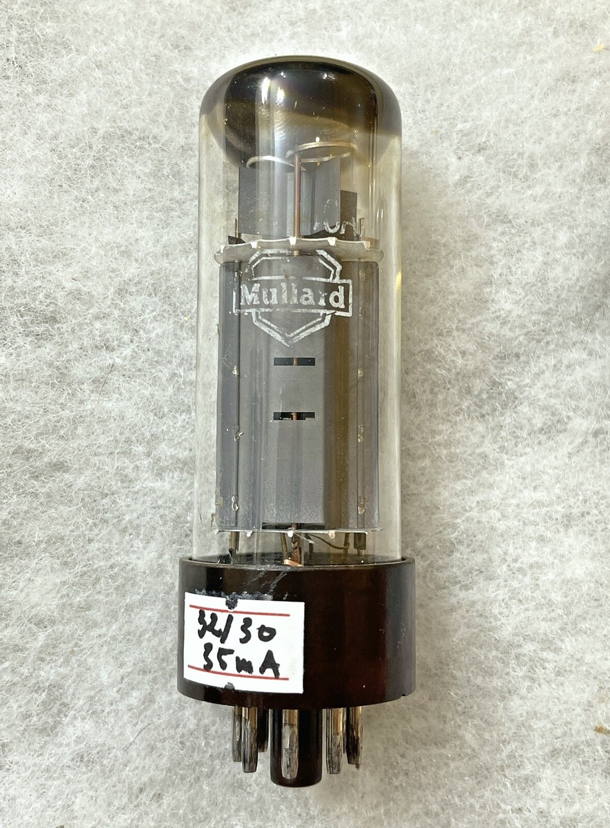 Mullard EL34 xf1 Fat Brown Base OO Getter Low Testing Values Good