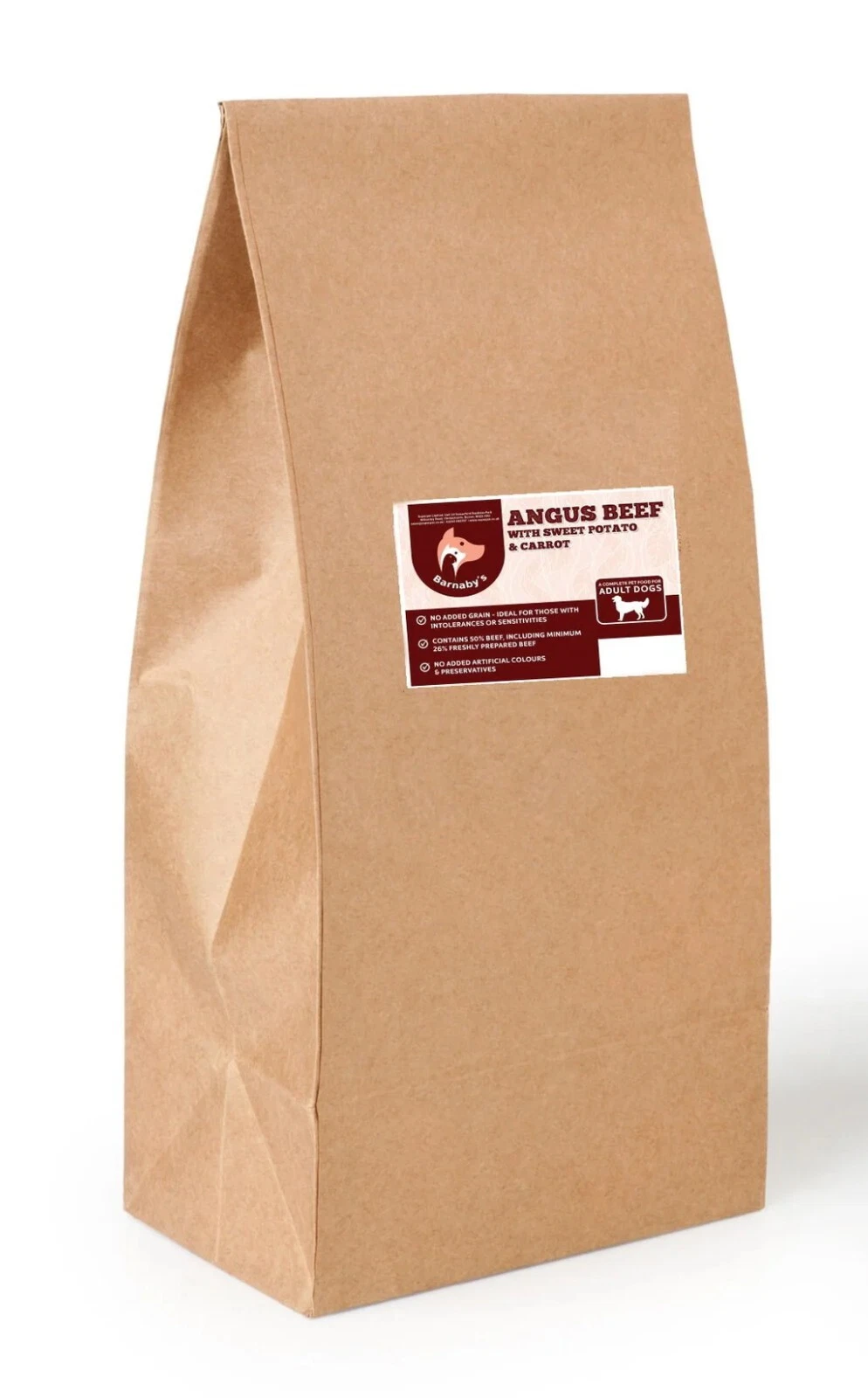 15kg Grain Free Adult Dog Angus Beef with Sweet Potato & Carrot (Working Dog)