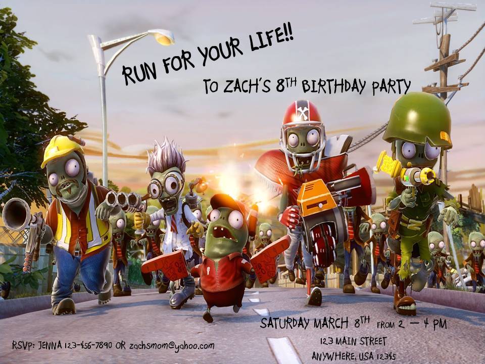 Happy Birthday Plants Vs Zombie Cartoons Plants Vs. Zombies Cupcake