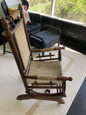 Antique Upholstered Platform Rocker-All Original, No Restorations. Very ...