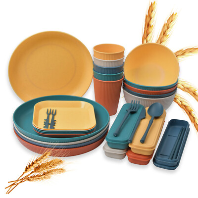 58 Teiliges Camping Geschirr Besteckset Geschirr Set Outdoor Besteck 5 Personen