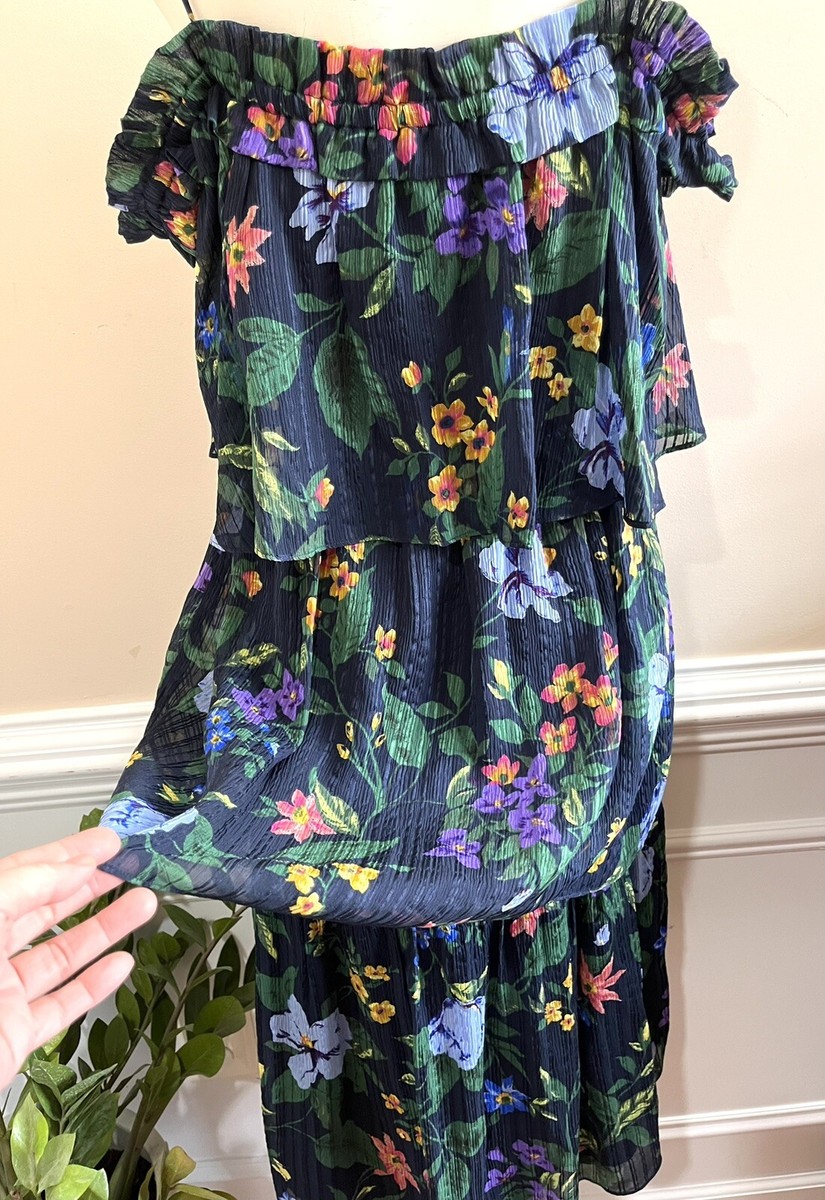 club monaco tiered dress Club Monaco Easy Midi Tiered Dress S (4-6)