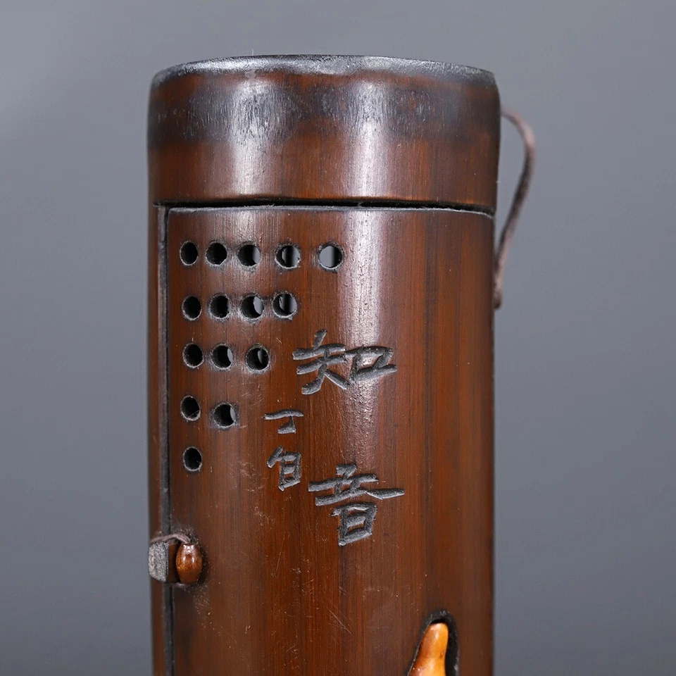 Jaula de madera china de 8"" talla de bambú natural jaula de cricket cooperativa Foto 2 de 4