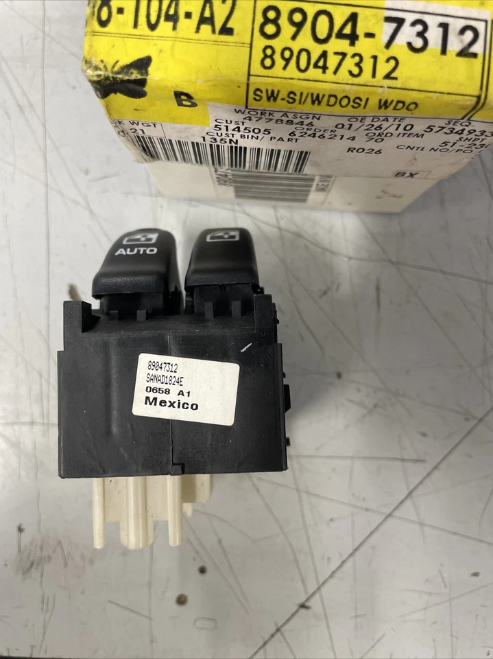 Выключатель стеклоподъемника 89047312 Chevrolet Venture 1997–1999 ̼NOS AC Delco запчасти - Изображение 4 из 4