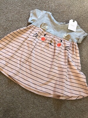 Next Baby Mädchen Tunika Kleid Maus Gesicht 3-6 Monate