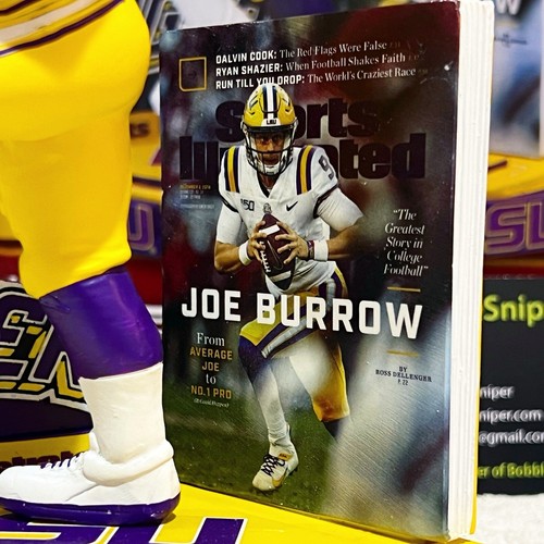 Bobblehead exclusivo de Joe Burrow LSU Tigers "Sports Illustrated Cover" NCAA #100 - Imagen 12 de 12