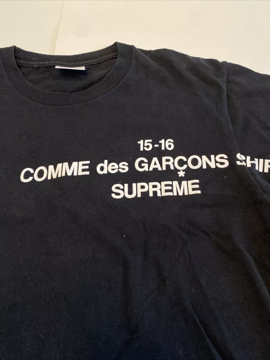 Supreme x Des CDG Shirt Long Sleeve Tee size M FW15 | eBay