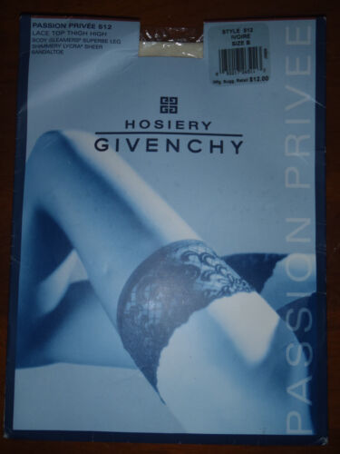 NEW Givenchy Passion Privee 512 Sheer Shimmery IVORY Lace Top Thigh High Size B - Picture 1 of 5