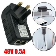 POE Power Supply 48V 24W Power UK Wall Plug Over Ethernet PoE Injector Adapter