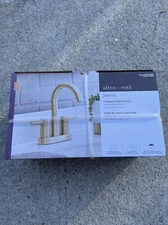 Allen + Roth Harlow 2-Handle Bathroom Faucet w/Drain Brushed Bronze Finish
