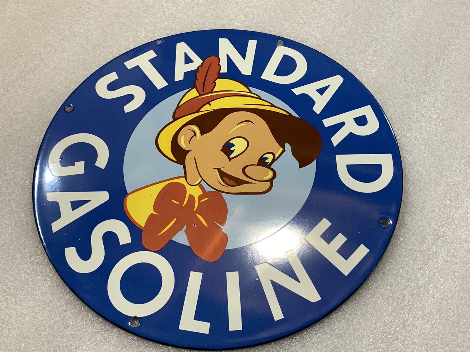STANDARD GASOLINE PORCELAIN ENAMEL SIGN OIL GAS PUMP PLATE | eBay