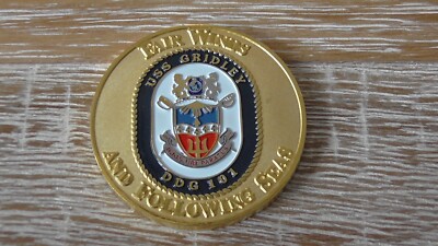 USN USS Gridley DDG 101 Bath Maine Ship Delivery Celebration Challenge Coin A320