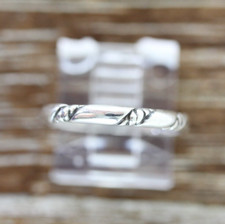 VINTAGE TWISTED CABLE BAND STERLING SILVER 925 RING SZ 7 SOUTHWEST RETRO PRETTY