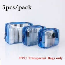 3PCS PVC Transparent Beutel Reise Kosmetik Tasche Oiletry Trage Tasche