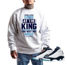 NEW Art Society Retro Kings AJ13 POWDER BLUE Crew Sweater WHT SM-4XL MADE IN USA