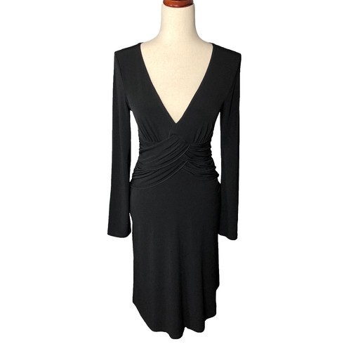 bcbgeneration black pleated dress BCBGeneration Black Lace Yoke Pleated Skater Dress | Size S