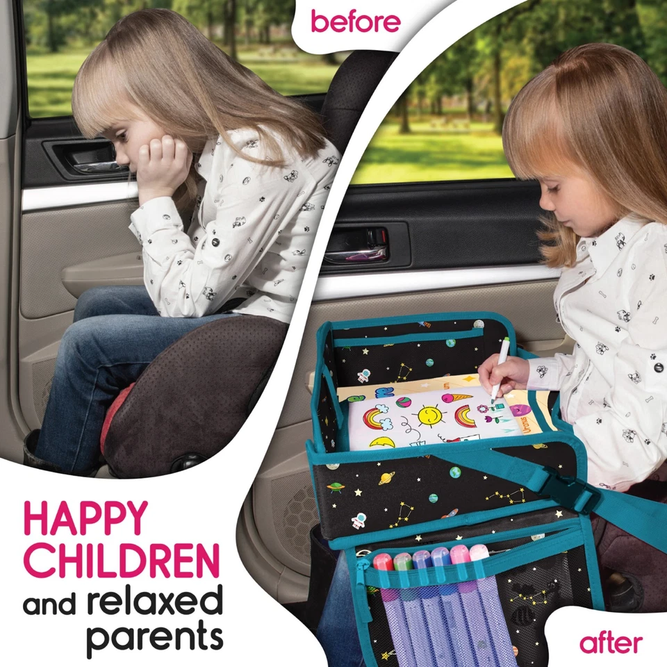 Kids Car Seat Travel Tray - Activity Tray Table For Toddler - Baby Travel Desk - Image 3 of 4