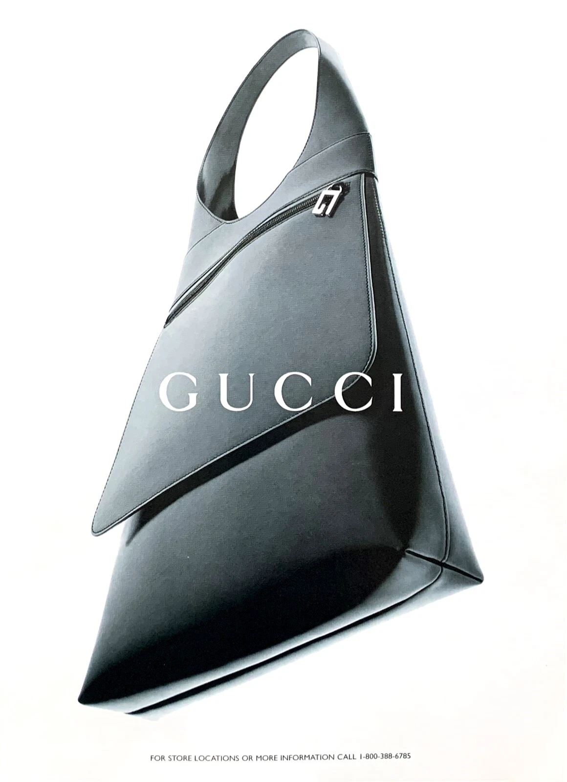Sac à main GUCCI 1996 années 90 mode originale IMPRIMÉE PUBLICITAIRE