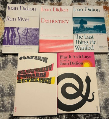 Joan Didion Lot of 5 Books Run River Democracy Slouching Towards Bethlehem