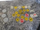 Vintage 1960’s Tonka trucks state hi-way road sign lot for steel toy trucks