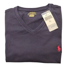NWT Polo Ralph Lauren Men's T-Shirt V-Neck Short Sleeve Navy Ink Med