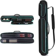 Pool Cue Case 2x2 Stick Case 2 Shafts 2 Butts Heavy Duty Billiard Carrying