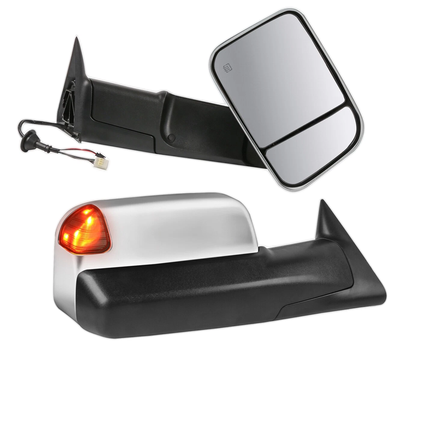 Pair Power Heated Tow Mirrors For 98-02 Dodge Ram Left & Right w/Turn Signal